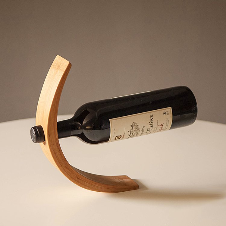 Gravity Bamboo Bottle Holder | Harlow & Hearth