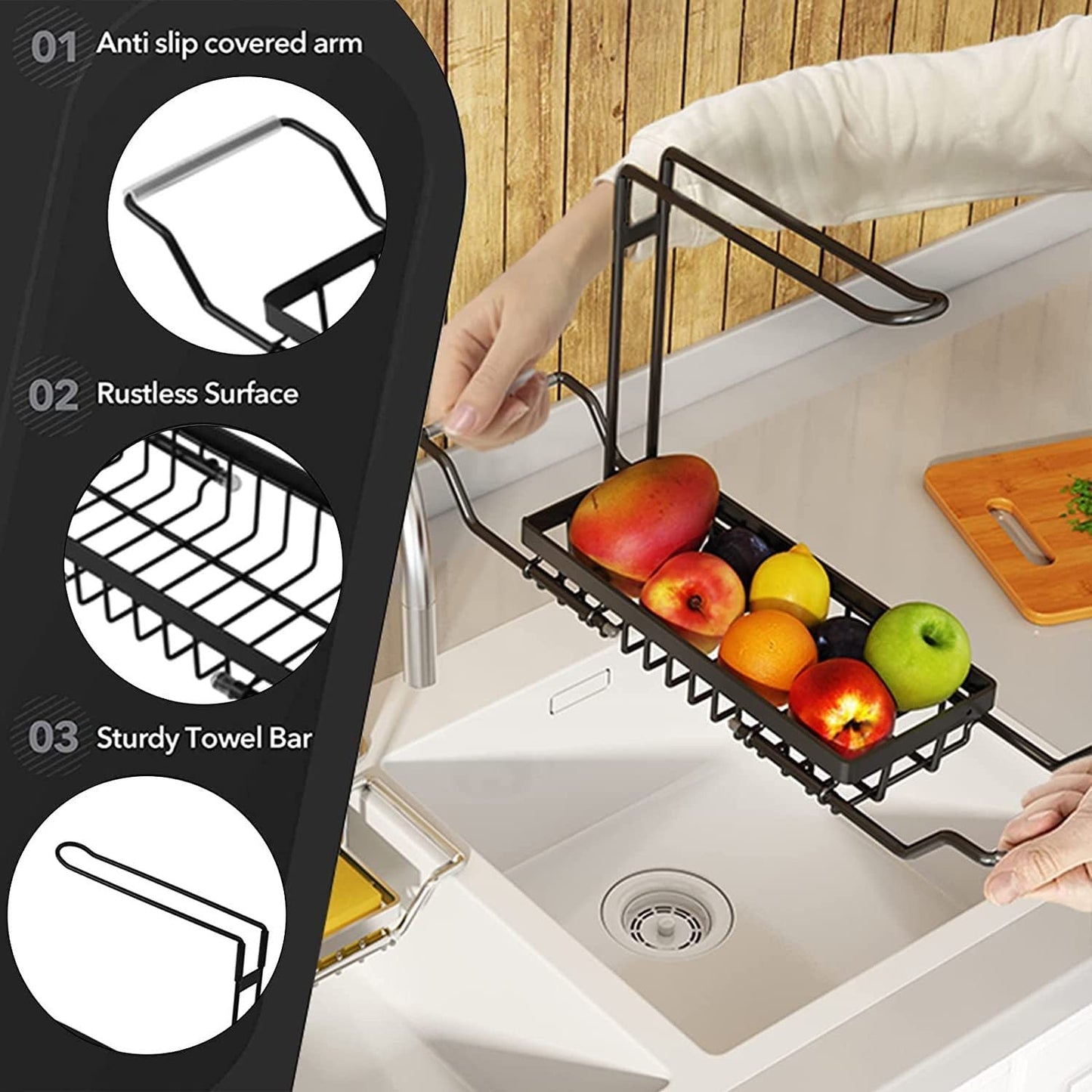 Expandable Kitchen Sink Caddy | Harlow & Hearth