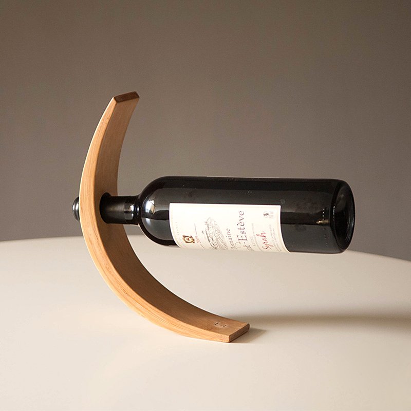 Gravity Bamboo Bottle Holder | Harlow & Hearth