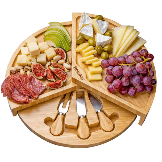 Bamboo Cheese Board and Knife Set | Harlow & Hearth