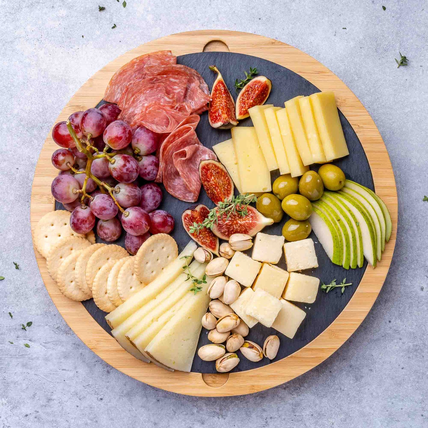 Round Bamboo Cheese Board with Knife Set | Harlow & Hearth