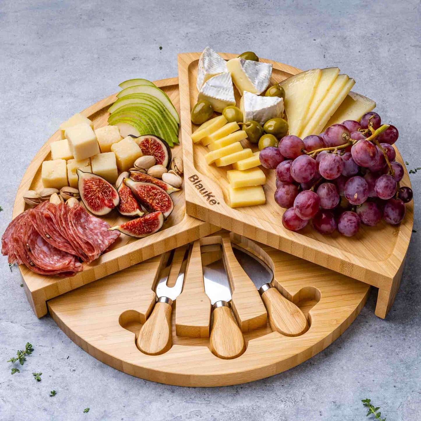 Bamboo Cheese Board and Knife Set | Harlow & Hearth