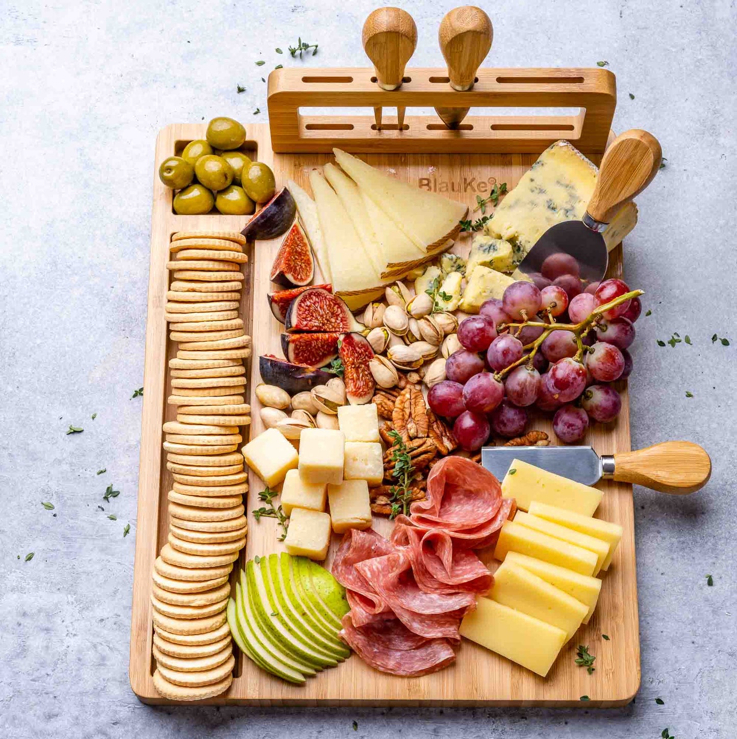 Bamboo Cheese Board and Knife Set | Harlow & Hearth