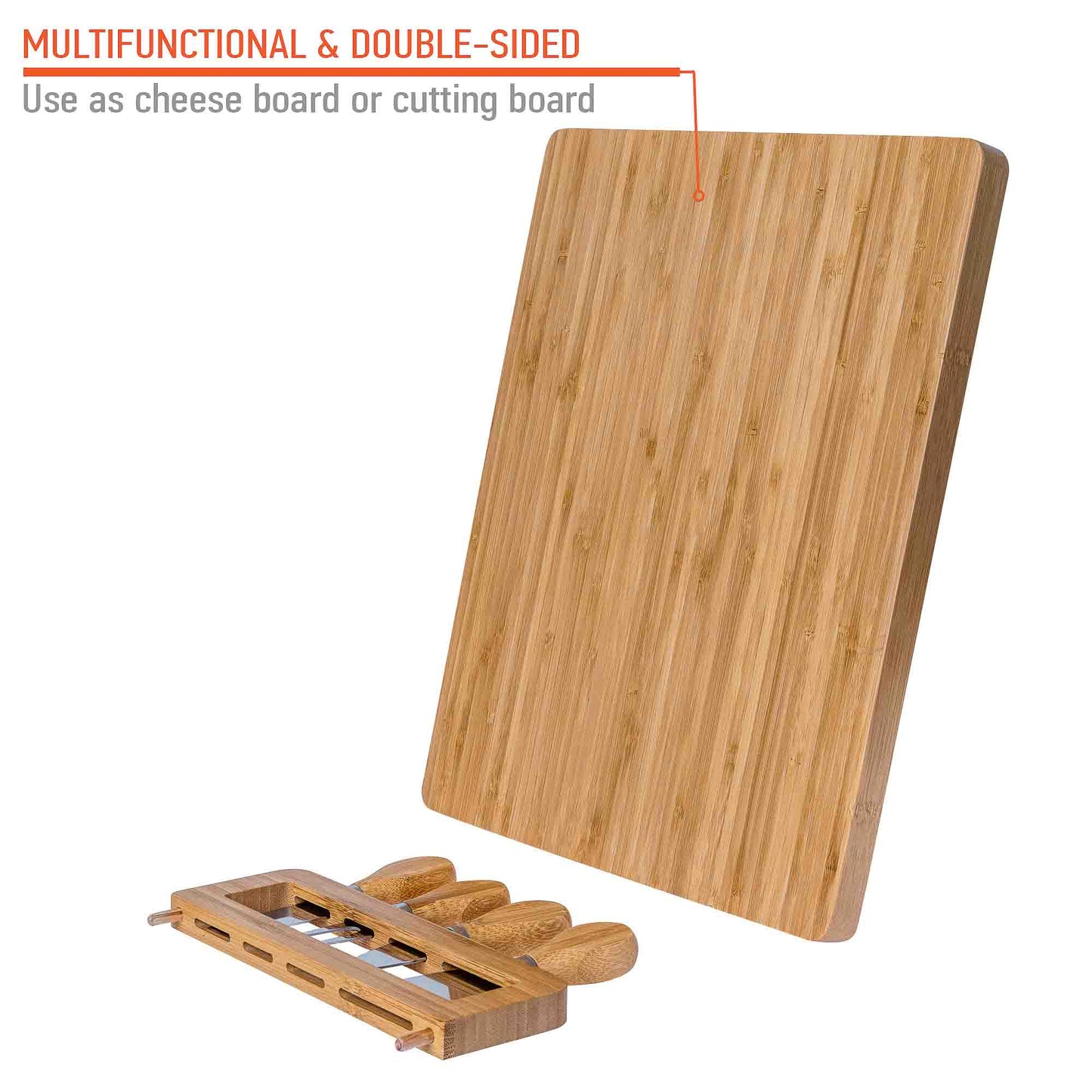 Bamboo Cheese Board and Knife Set | Harlow & Hearth