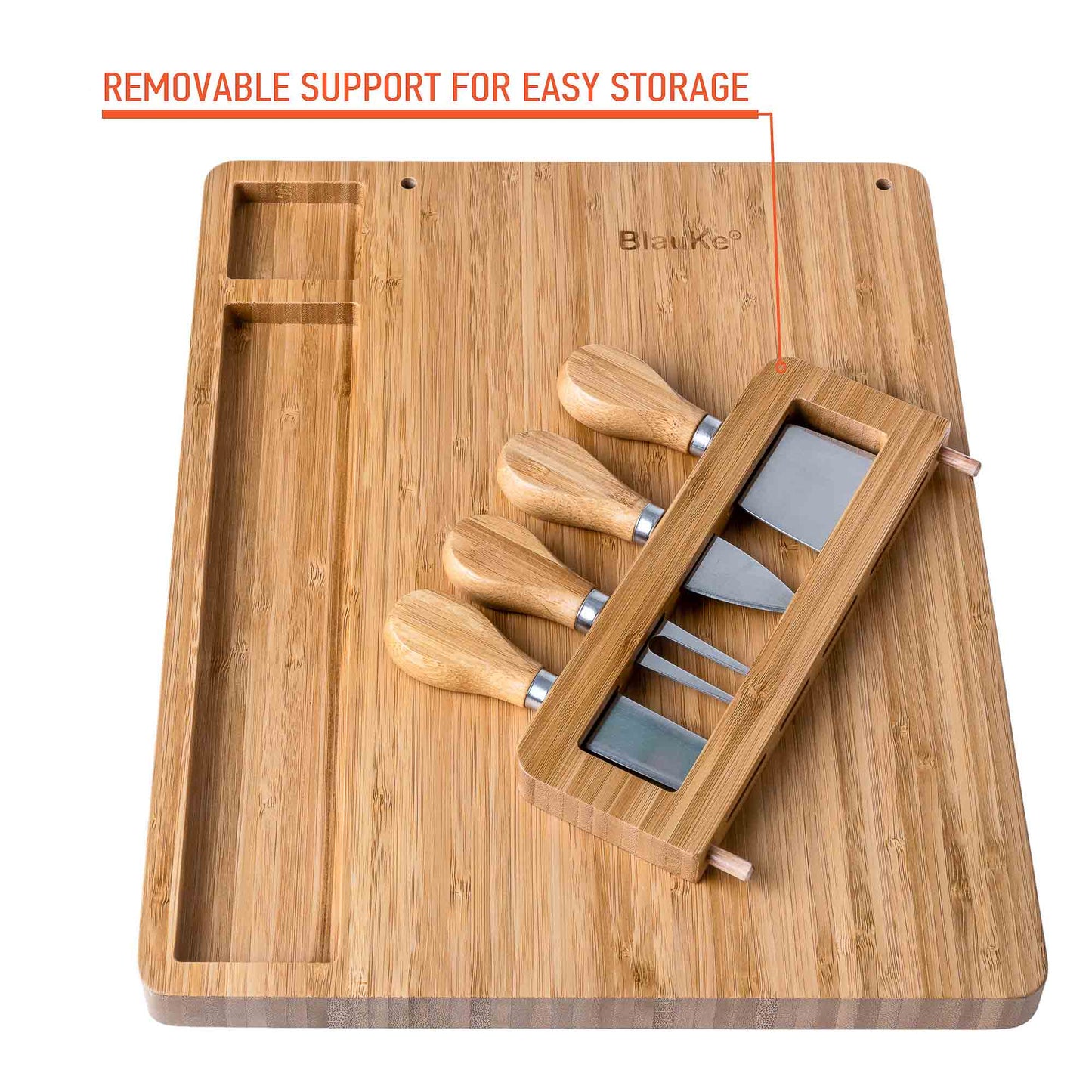 Bamboo Cheese Board and Knife Set | Harlow & Hearth