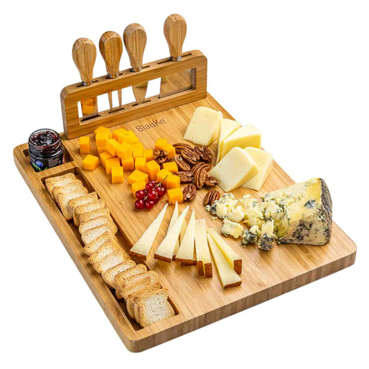 Bamboo Cheese Board and Knife Set | Harlow & Hearth