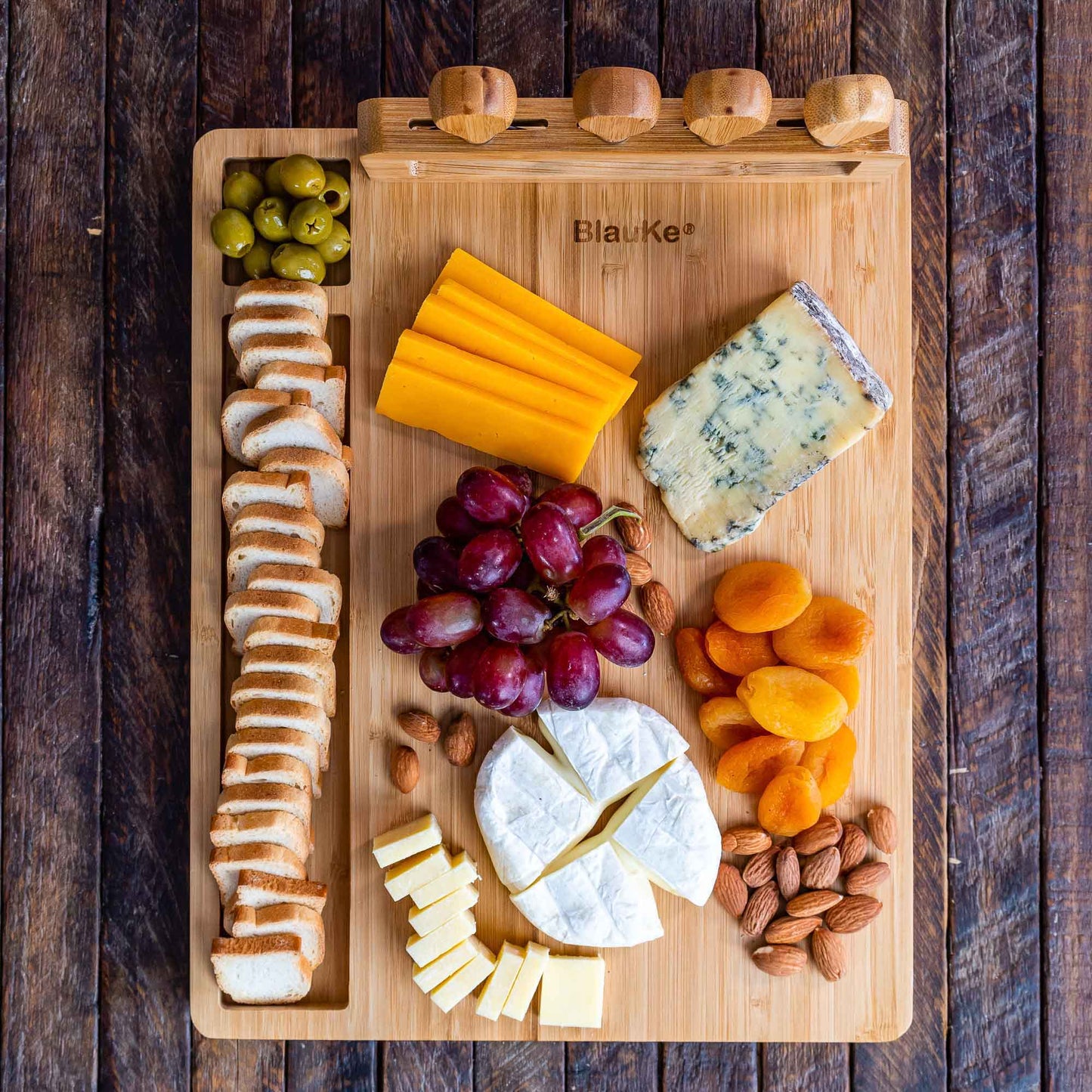 Bamboo Cheese Board and Knife Set | Harlow & Hearth